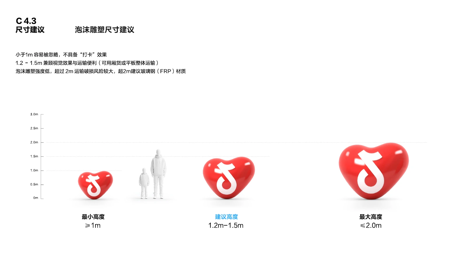 心动符号泡沫雕塑的尺寸建议